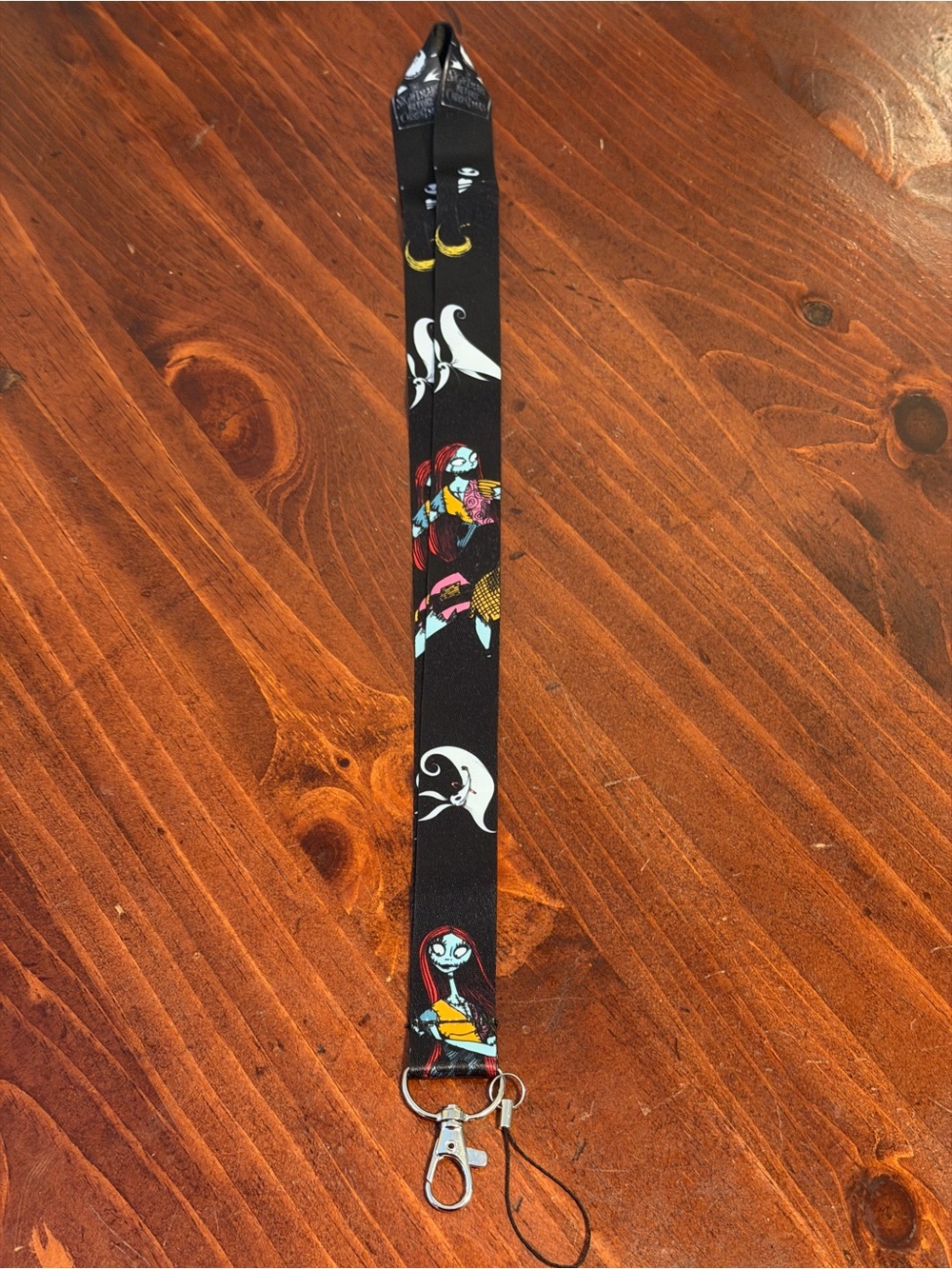 The Nightmare Before Christmas Jack & Sally Lanyard 17” Black